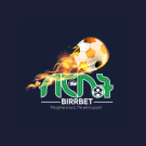 Promotional sports graphic with a flaming soccer ball and green stylized text, dark blue background, slogan reads “The game is ours, The win is yours.”