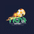 Promotional sports graphic with a flaming soccer ball and green stylized text, dark blue background, slogan reads “The game is ours, The win is yours.”