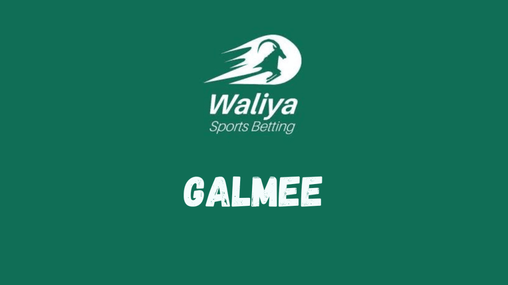 Brand logo: 'Waliva Sports Betting' with a stylized galloping horse, above the bold 'GALMEE' on a green background.