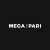Partial logo reading 'MEGA PARI' with blue and red dots between words on a black background, visible at the bottom of the frame.